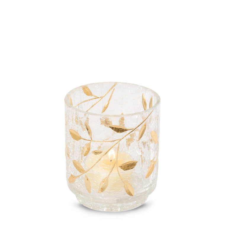 Gold Blossom Tea Light Candle Holder X0