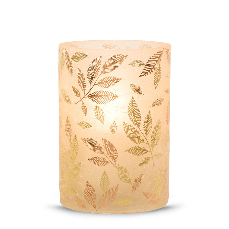 Frosted Gold Jar Candle Holder D2