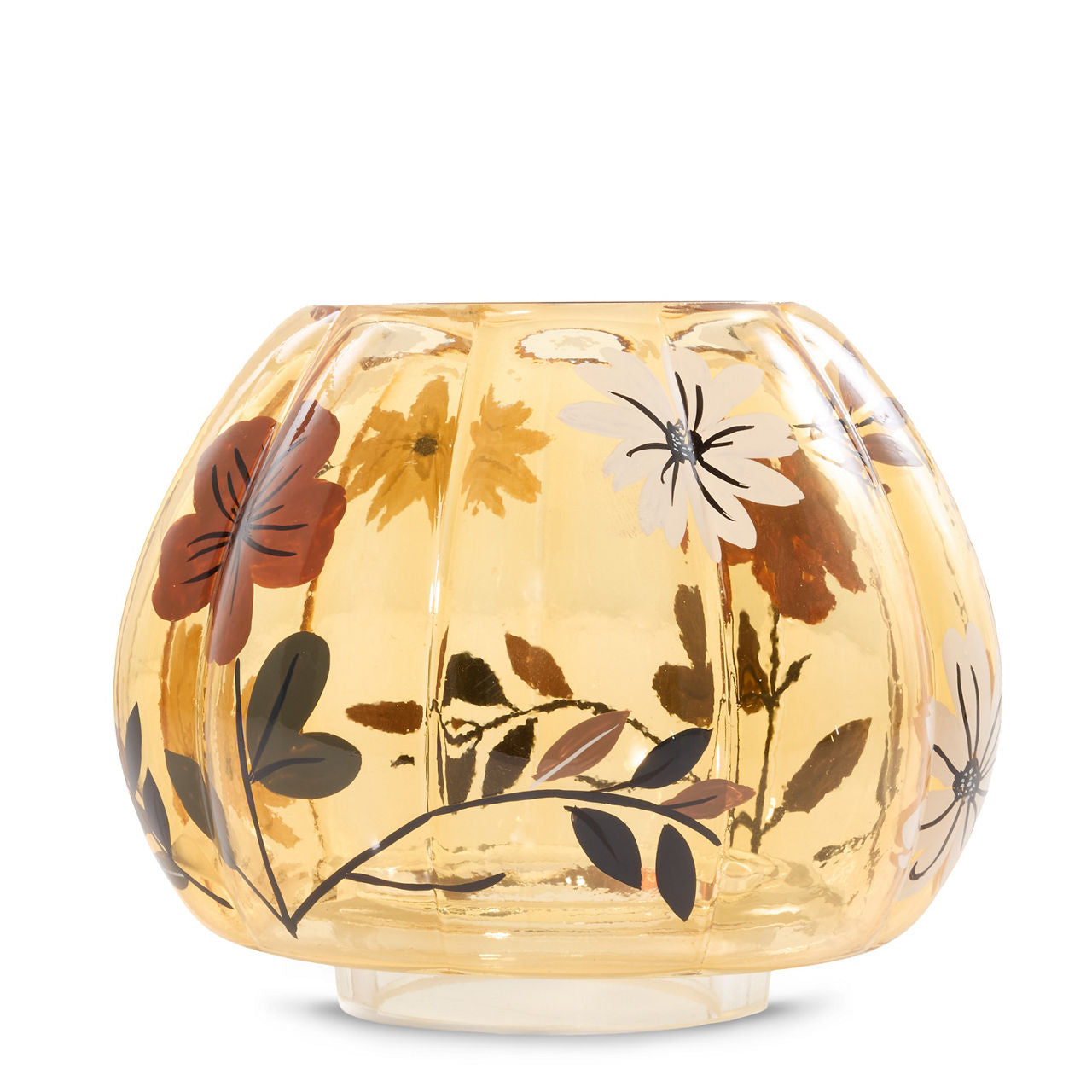 Flower Pumpkin Jar Candle Shade
